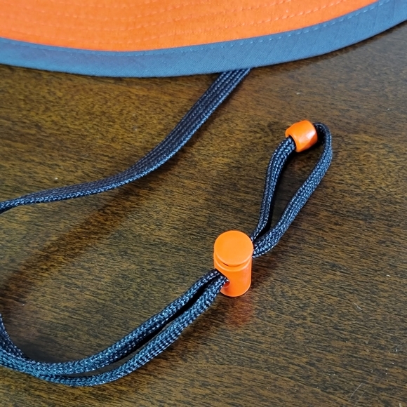 Nike Dry Bucket Orange Gray Hat Cap Adjustable - Picture 5 of 12